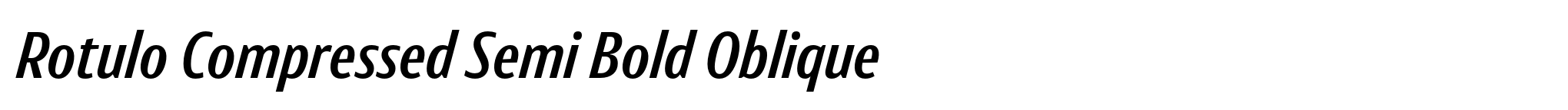 Rotulo Compressed Semi Bold Oblique image